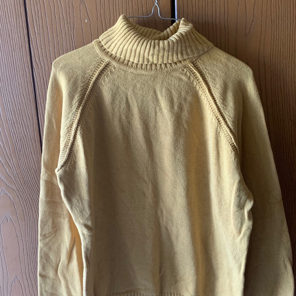 Jeanne Pierre Yellow Turtle Neck Sweater